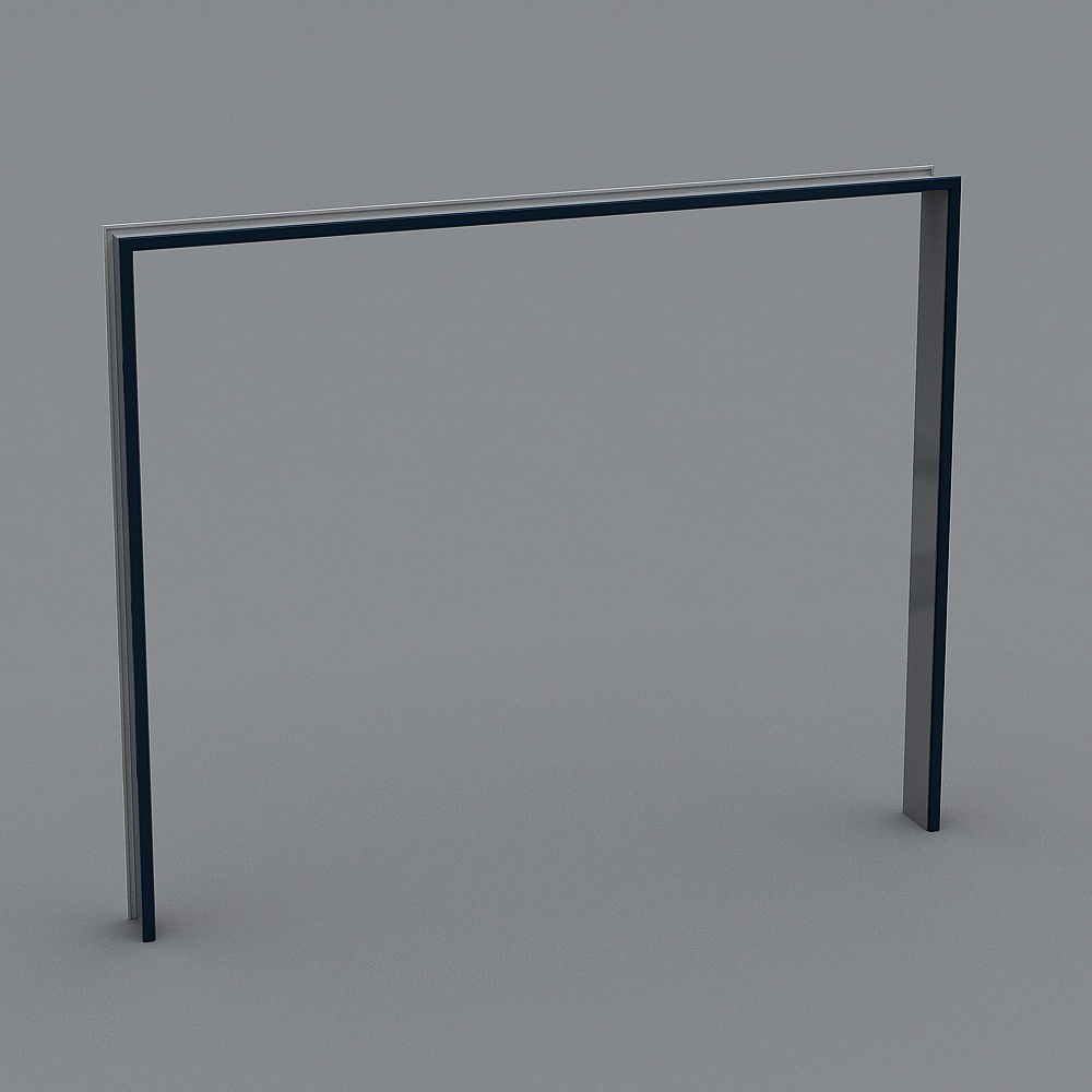 Chic Blue and Silver Metal Frame 3D model