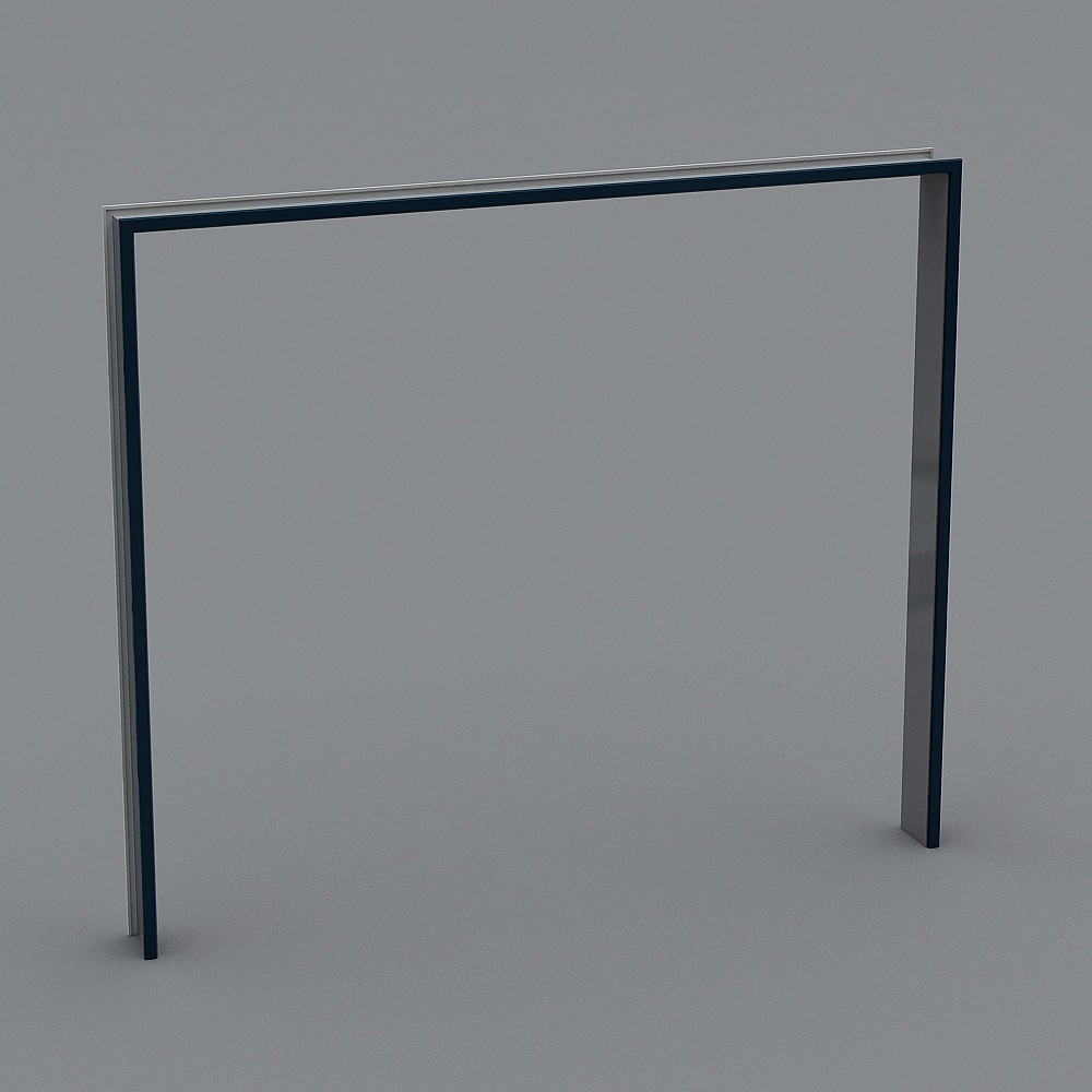 Sleek Metal Frame 3D model for Modern Design