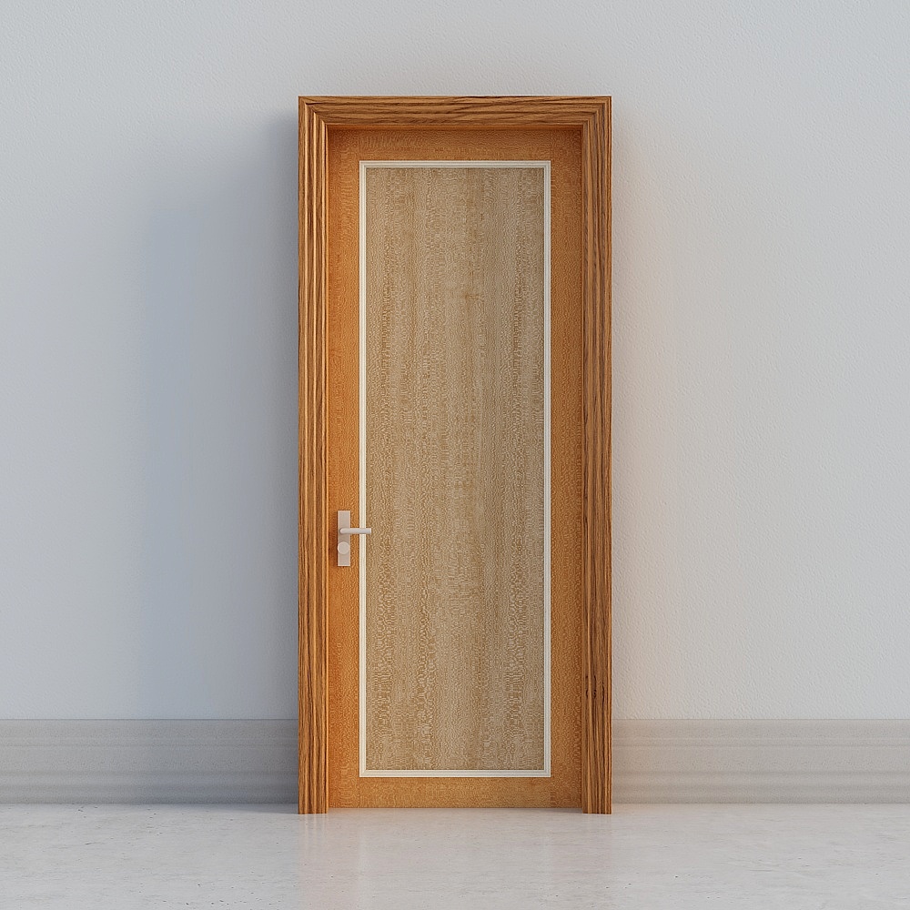 modern bright brown wooden door