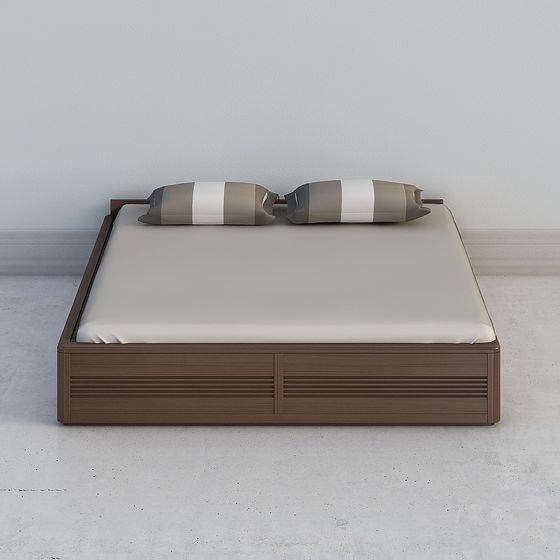Modern Low-Poly Bed Frame 3D model