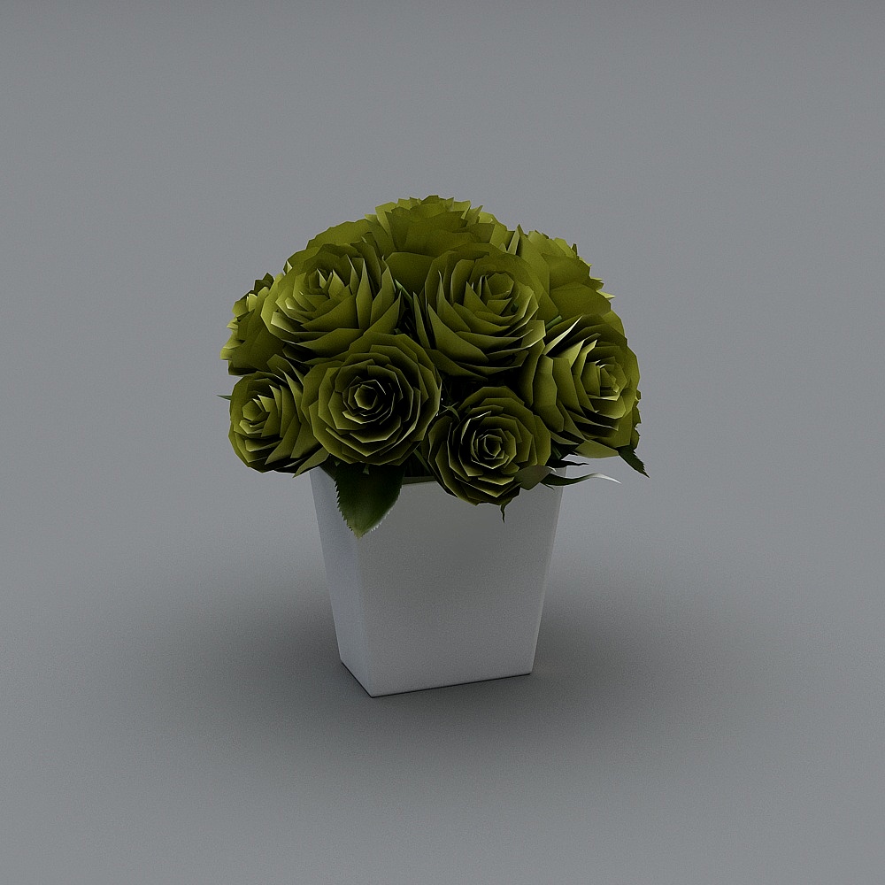 Jarrón blanco de flores decorativas