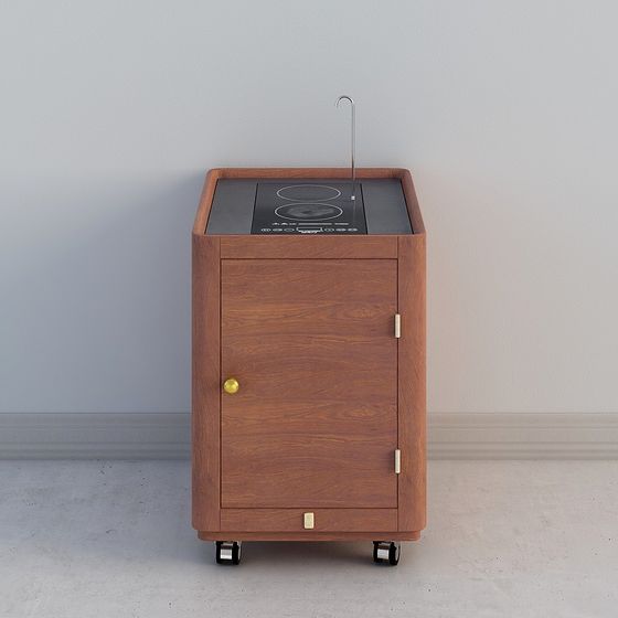 Stylish Portable Kitchen Island 3D model for Varied Designs