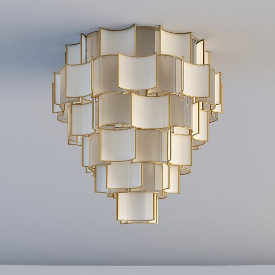 Elegant Low-Poly 3D Model Hanging Light