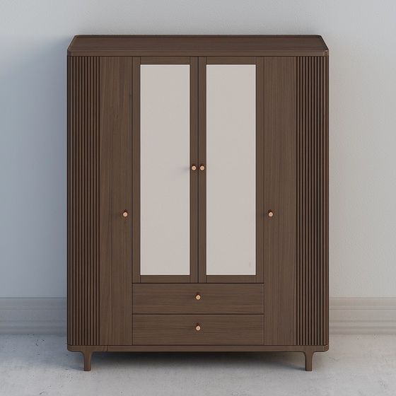 Elegant Modern Vintage Wardrobe 3D model