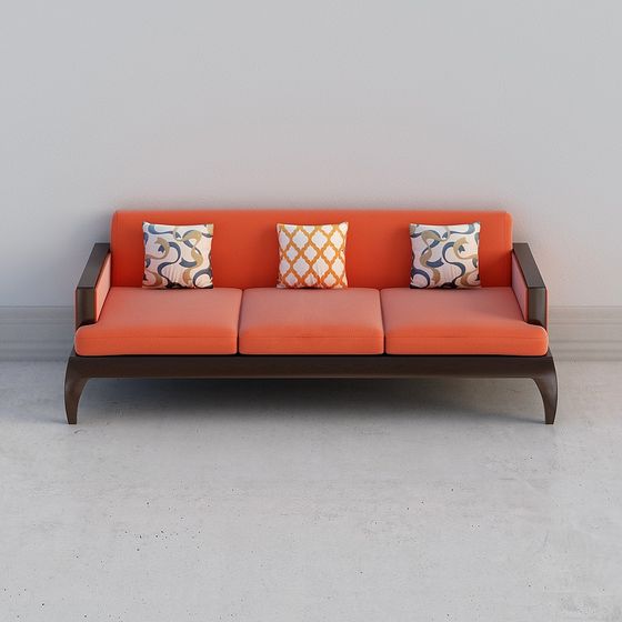 Sofá agradable de tres plazas - Muebles chinos Yu Shengtang