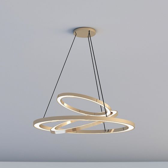 Elegant Low-Poly Chandelier 3D model