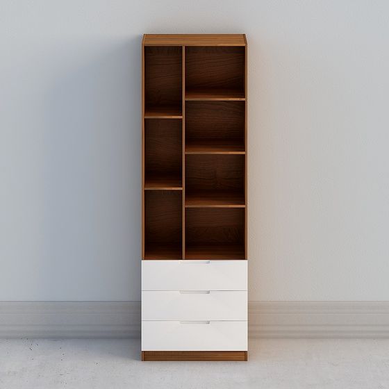 Elegant Urban Bookshelf 3D model for Contemporary Spaces