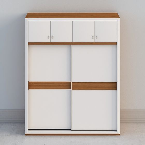 Minimalist Sliding Door Wardrobe 3D model