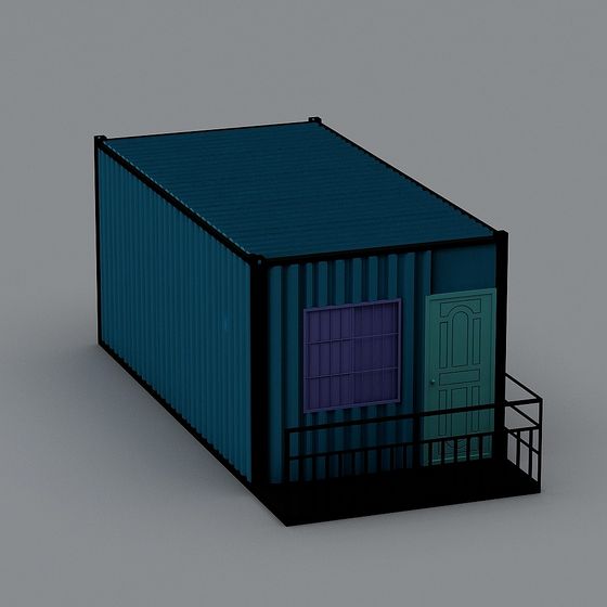 Stylish Container House 3D model