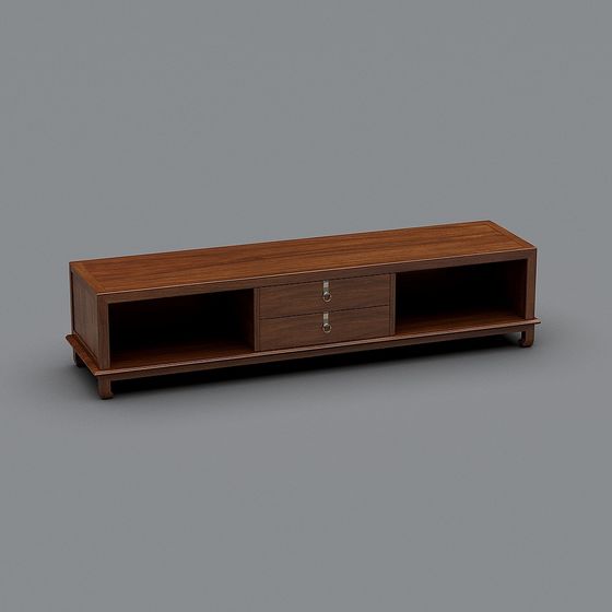 Elegant Low-Poly TV Cabinet 3D Model