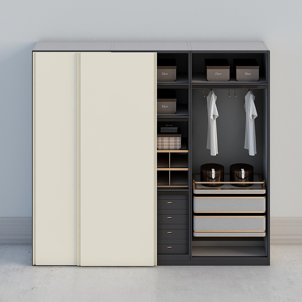 Современный стиль (традиционная кровать) серия спальни шкаф 6-C-(1)