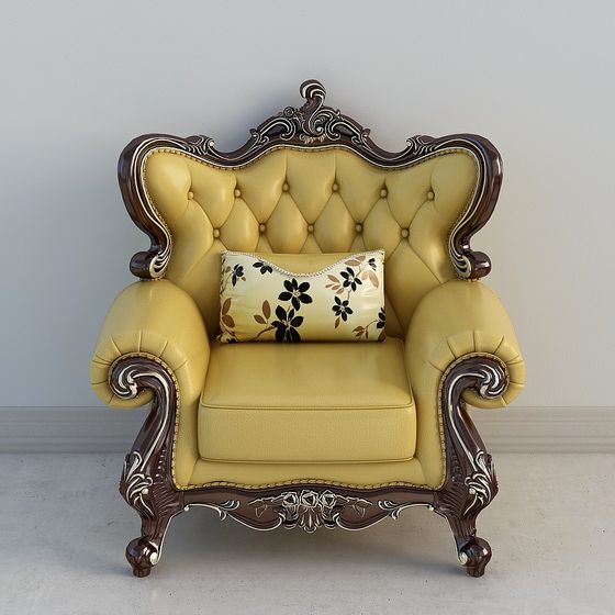 Royal Armchair 3D model for Elegant Interiors