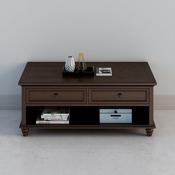 Retro Style Coffee Table 3D model for Creative Spaces