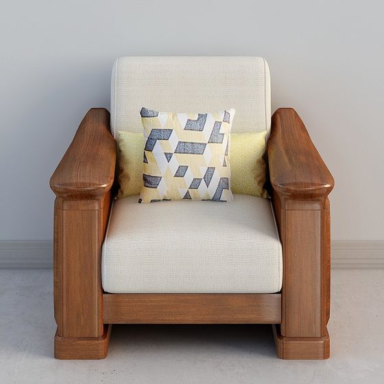 Vintage Comfort Chair 3D model for Stylish Interiors
