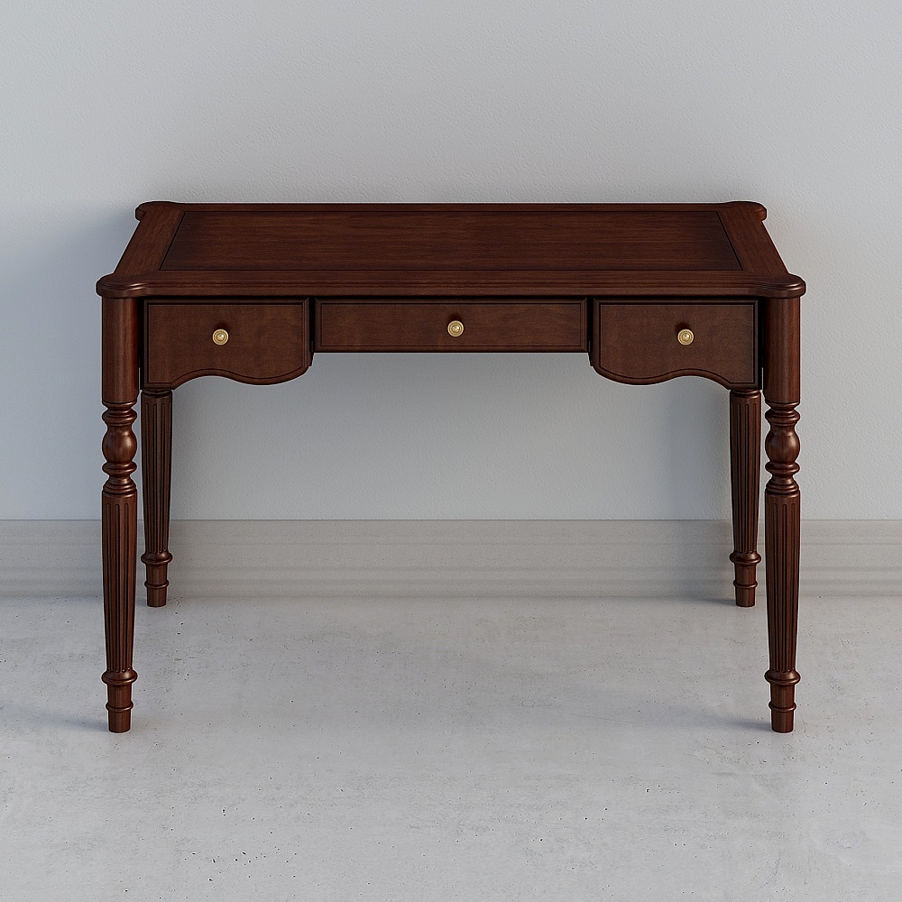 Vintage Style Desk and Chair 3D model