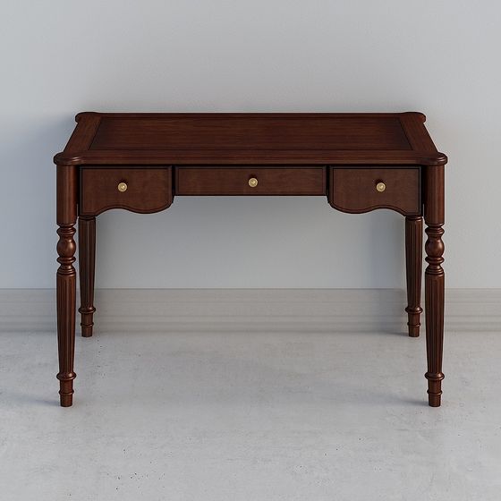 Vintage Styled Desk and Chair 3D model for Modern Spaces