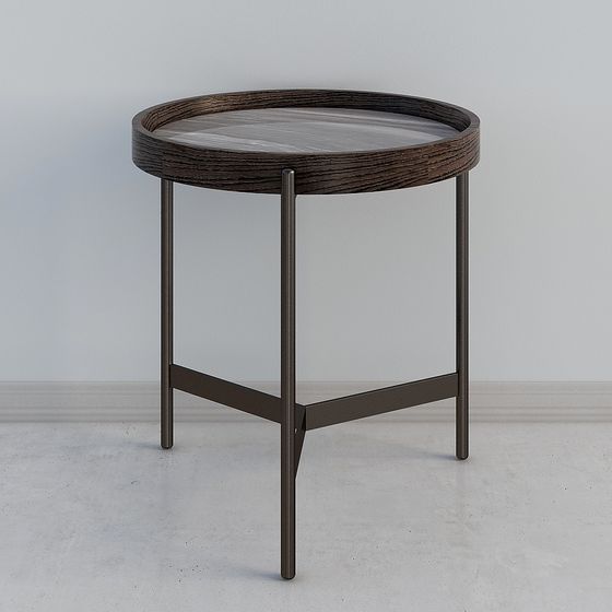 Unique Low-Poly Round Table 3D model