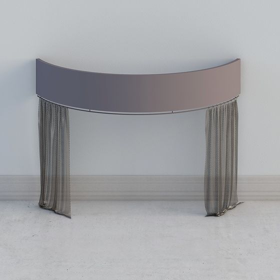 Modern Gray Divider Partition Screen 3D Model