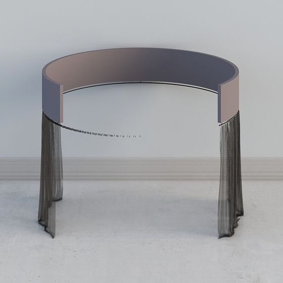 Stylish Low-Polygon Round Table 3D model