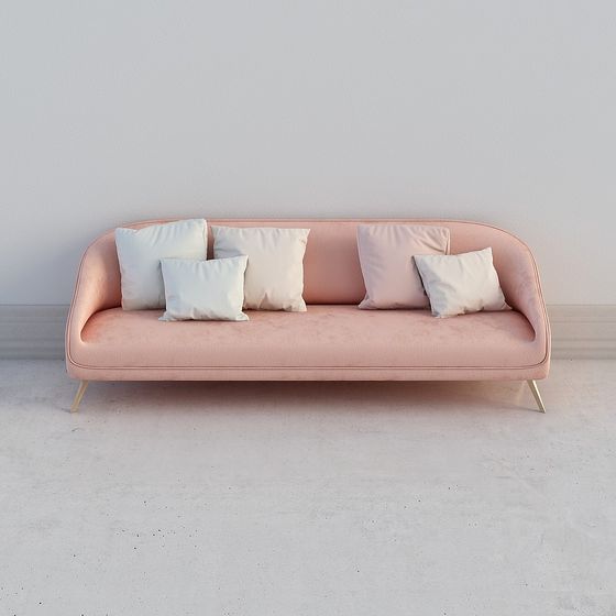 Scandinavian 3-seater Sofas,Seats & Sofas,Three-seater Sofas,Pink