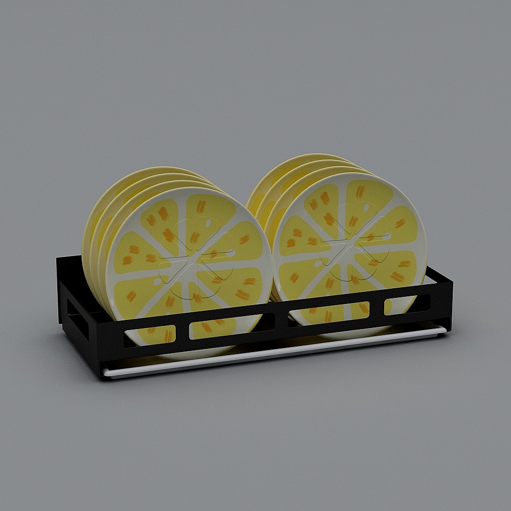 Summer Lemon Coaster 3D model