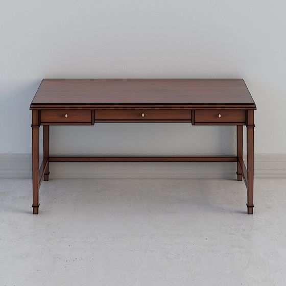 Vintage Office Desk 3D Model