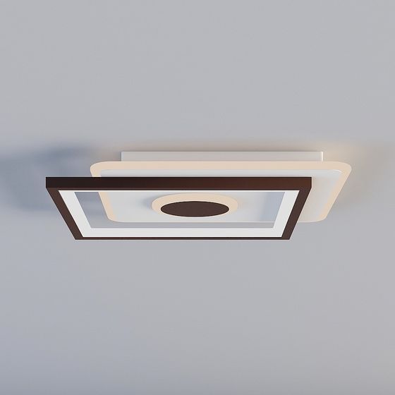 Elegant Square Ceiling Lamp 3D Model