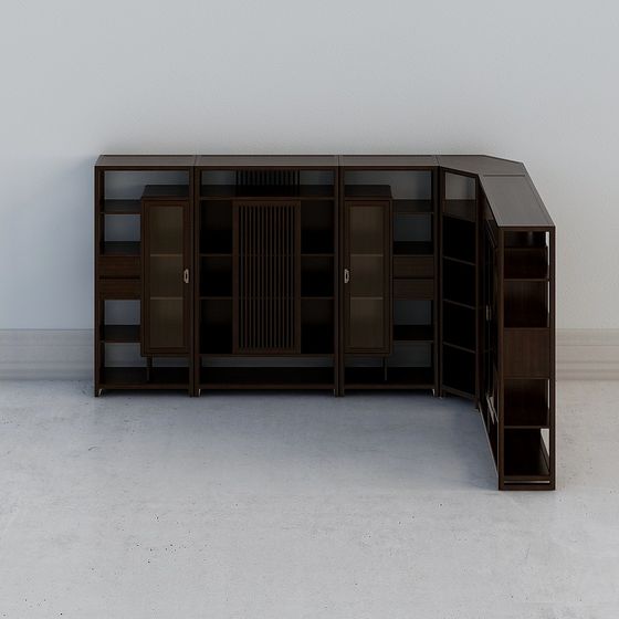 Urban Bookshelf 3D model for Contemporary Spaces