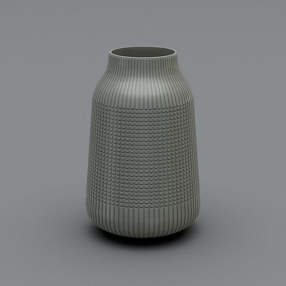 Grid Pattern Vase 3D model for Creative Spaces