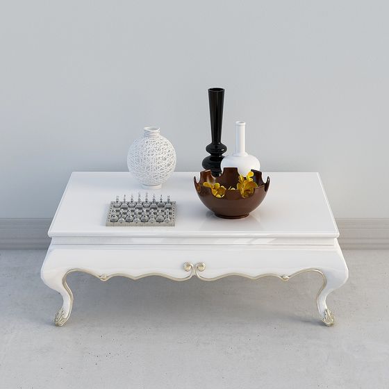 French Vintage Coffee Table 3D model