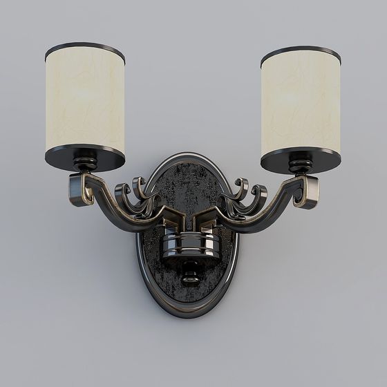Elegant Vintage Wall Lamp 3D Model for Classic Spaces