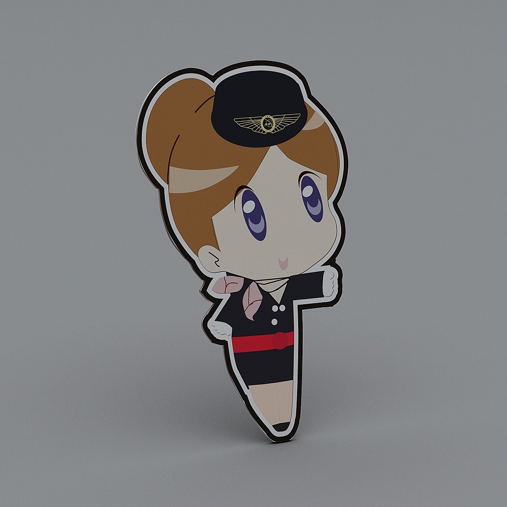 Charming Little Pilot 3D model
