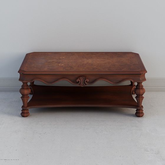 Elegant Vintage Coffee Table 3D model