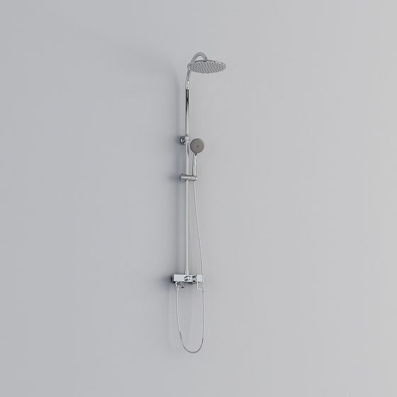 Minimalist Shower System 3D model for Contemporary Bathrooms
