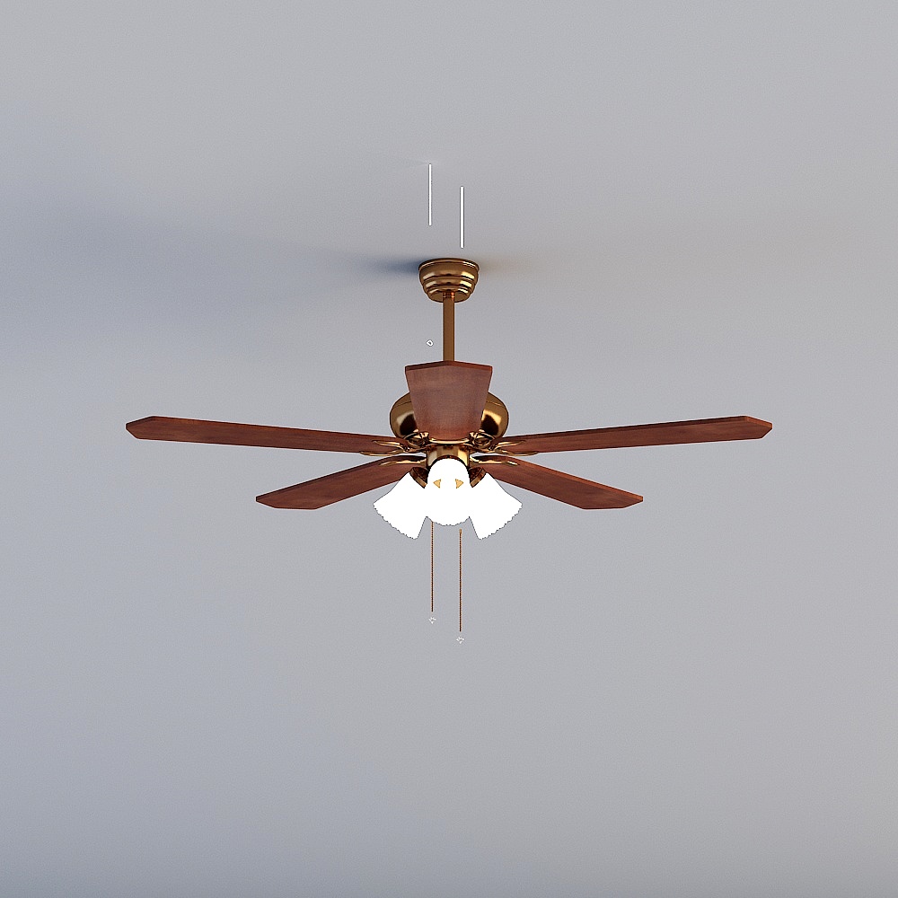 Elegant Ceiling Fan 3D model for Modern Interiors