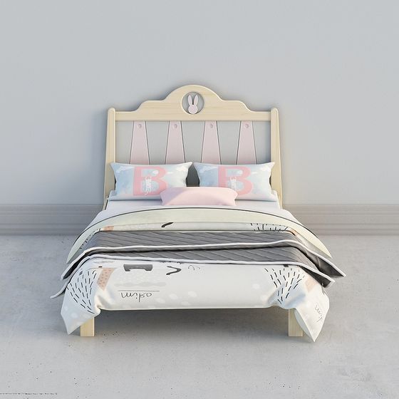 Dreamy Bunny Bed 3D model
