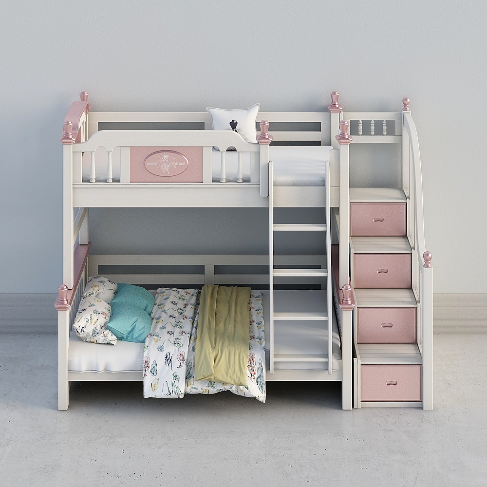 เตียงสองชั้นอเมริกัน โนเบิล - จูเลียน (มีบันไดคู่)