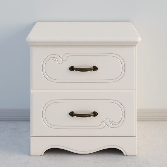 Elegant French Style Nightstand 3D model