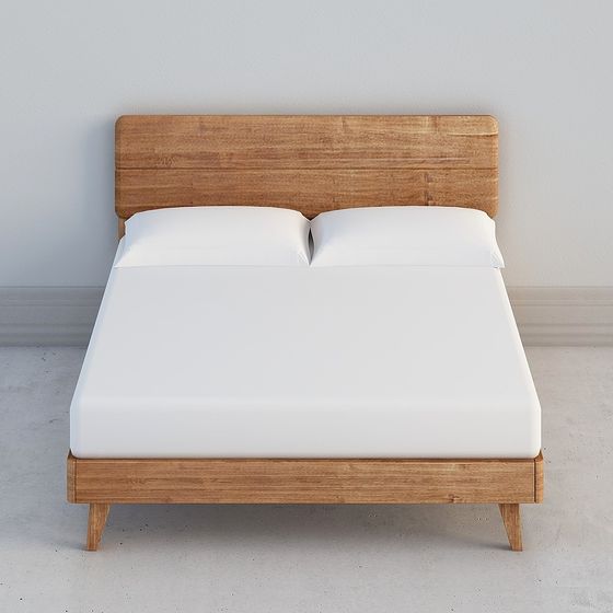 Stylish Low-Poly Bed Frame 3D model