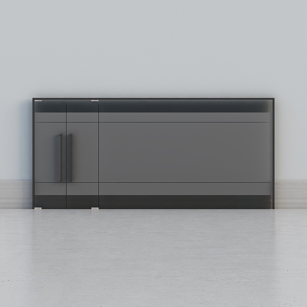 modern dark glass wide gate