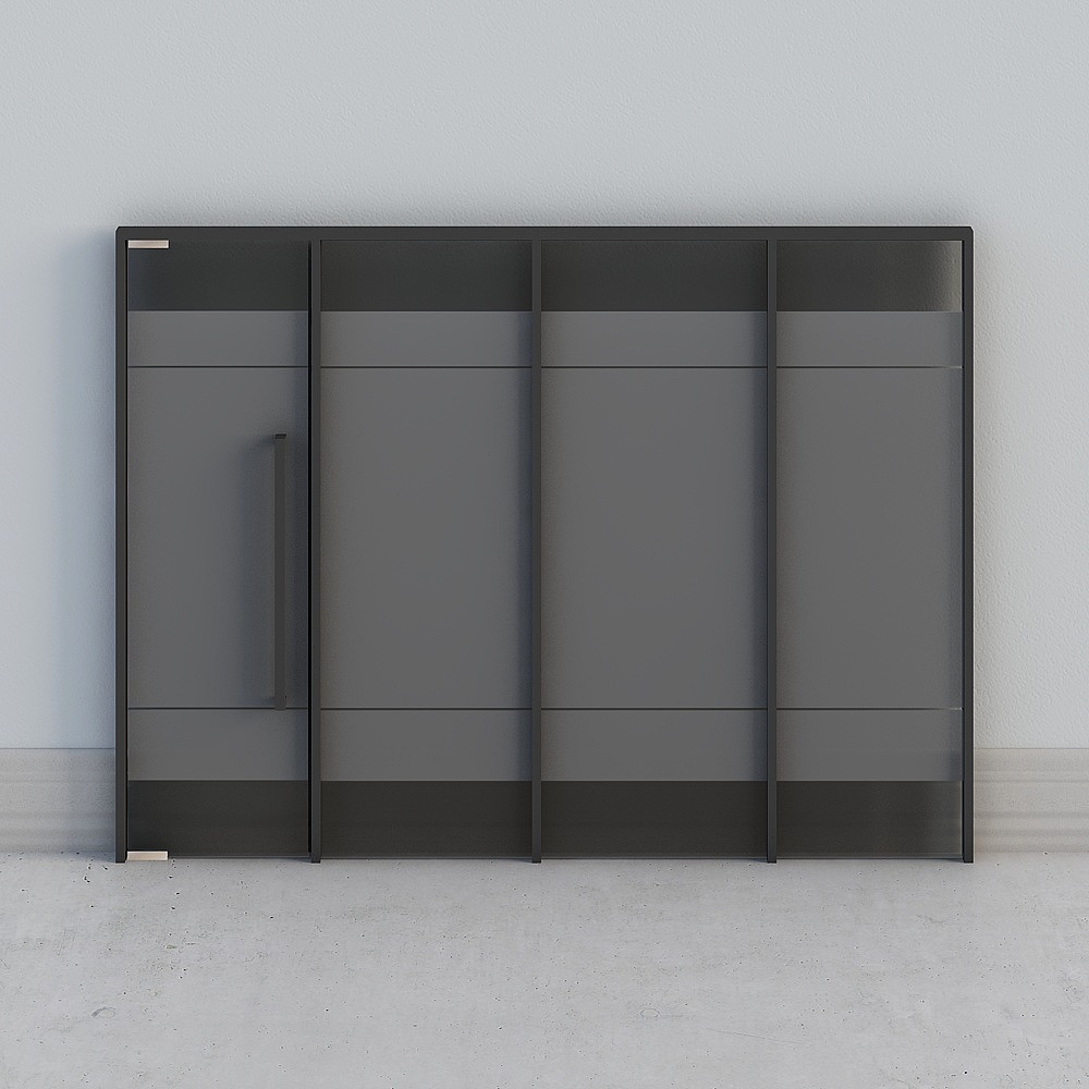 modern grey glass sliding door