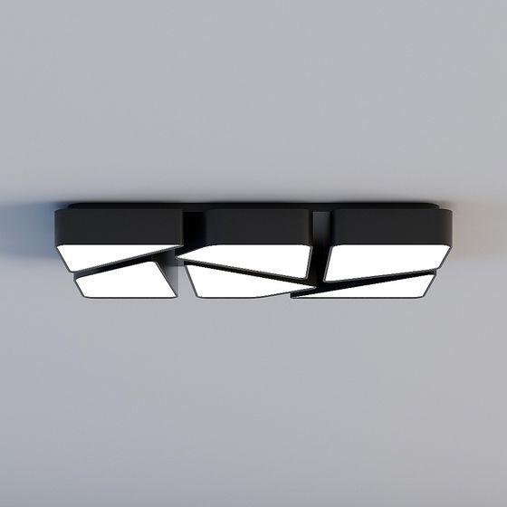Futuristic LED Ceiling Light 3D model