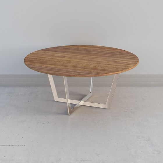 Modern Low-Poly Round Table 3D model