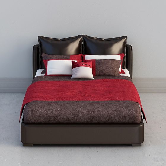 Elegant 3D Model Bed for Modern Interior Design