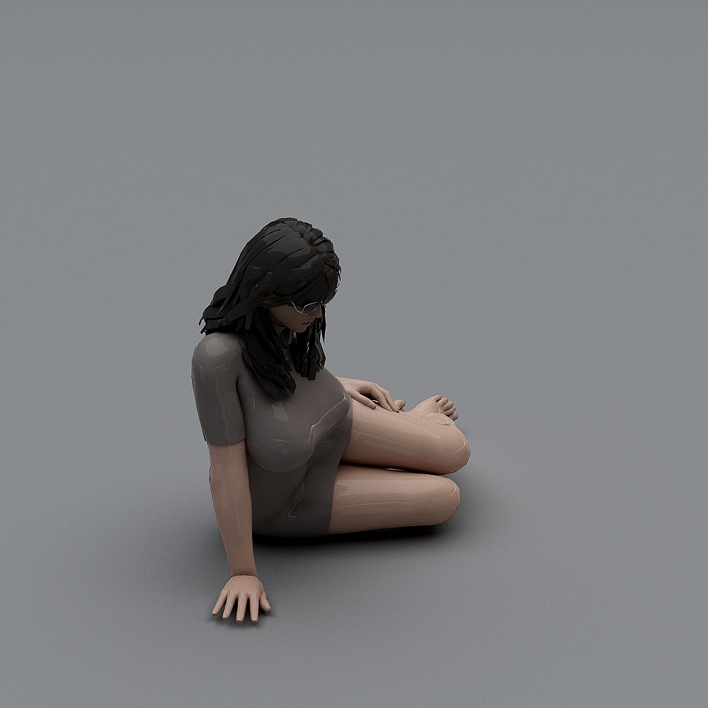 Female secretary figure SU model