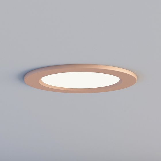 Sleek Round Flush LED Light 3D model