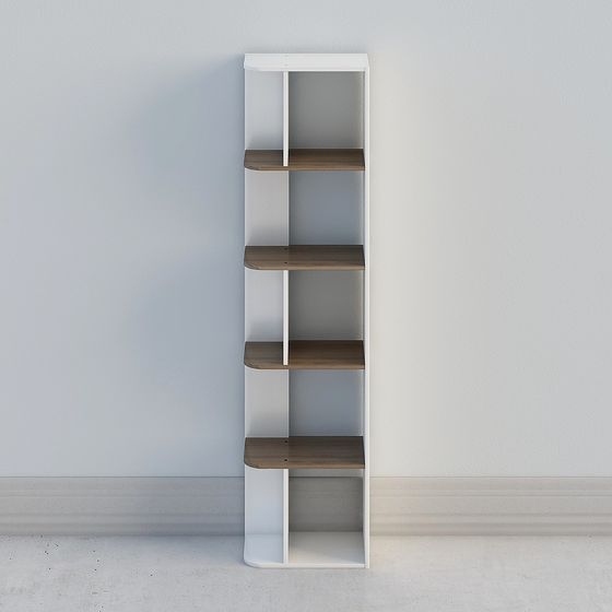 Modern Minimalist 3D Bookshelf Model