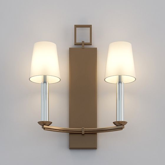 Elegant Double-Head Wall Lamp 3D model