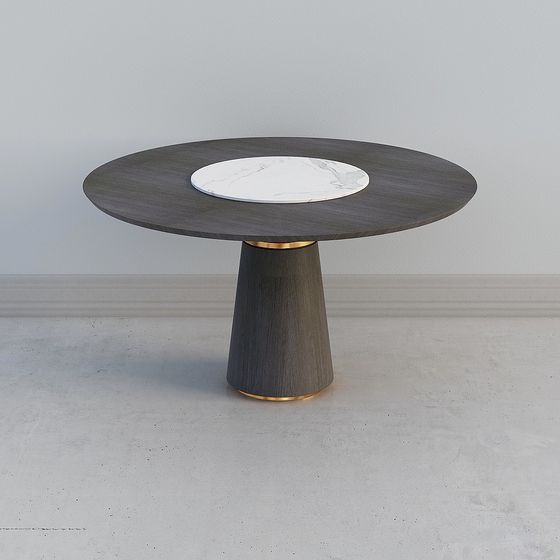 Low Poly Round Table 3D model Design