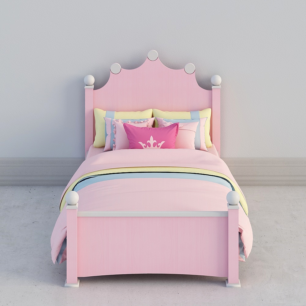 เตียงเดี่ยวสีชมพู Victoria